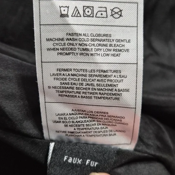 Steve Madden Faux-Fur-Lined Hooded Puffer Coat Tan With Black Size Large - Picture 11 of 12